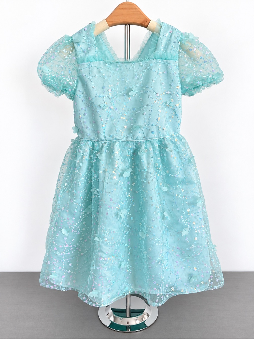 Sparkle Sequin Aqua Princess Dress for Kids